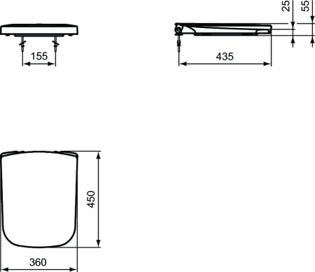 Сиденье для унитаза Ideal Standard Simply U J469701 микролифт