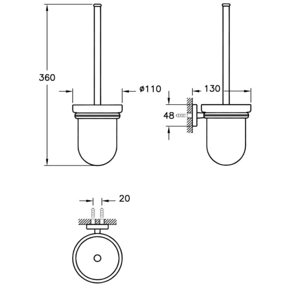 Держатель ершика Vitra Q-Line A44999 хром