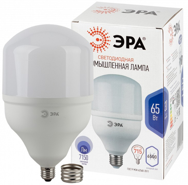 Лампа светодиодная Эра Стандарт E27/E40 65Вт 6500K LED POWER T140-65W-6500-E27/E40