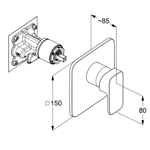 Смеситель для душа Kludi Renon 427555375 белый матовый