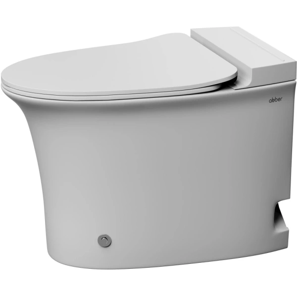 Унитаз напольный Abber Bequem AC1125P импульсный, безободковый, с сиденьем микролифт, белый