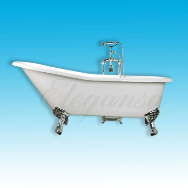 Ванна чугунная Elegansa Schale Chrome Н0000012 167,6x76,5 см, отдельностоящая, белый