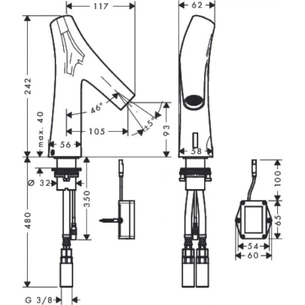 Смеситель для раковины Axor Starck Organic 12172000