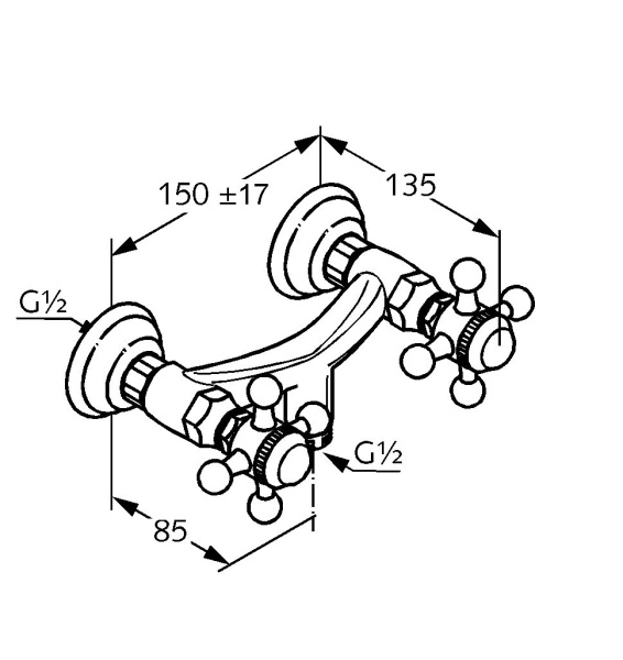 Смеситель для душа Kludi Adlon 516104520