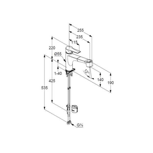 Смеситель для кухни Kludi Mix 329413975 черный матовый