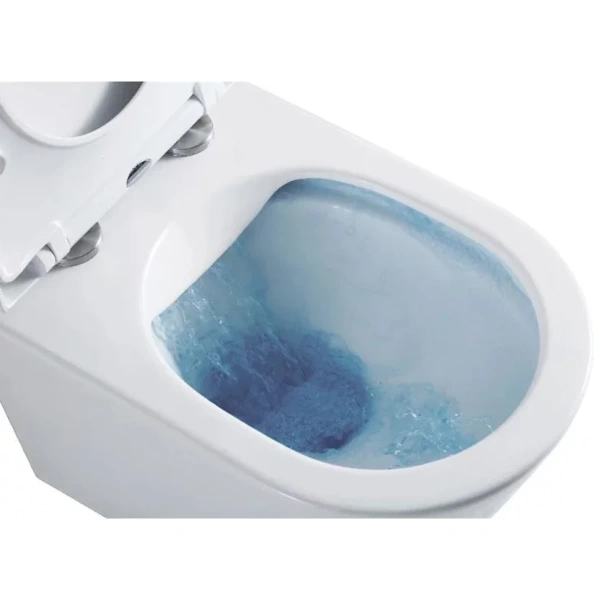 Унитаз подвесной Veconi Tondo VCN1-52R безободковый, с сиденьем микролифт, белый