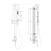 Душевая стойка Gessi Rettangolo 20142#299 черный матовый