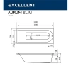 Акриловая ванна Excellent AURUM 150х70 WAEX.AUR15WHS белый