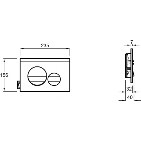 Клавиша смыва Jacob Delafon E20859-7-BMT черный