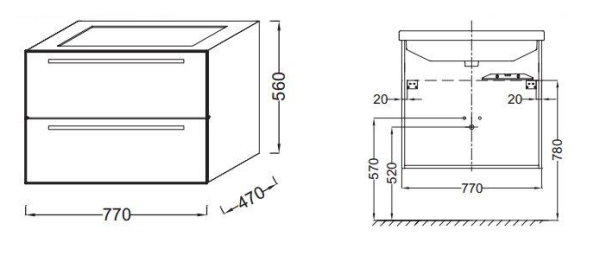 Тумба под раковину Jacob Delafon Struktura 77 EB1277-N18 белый