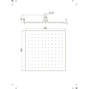 Верхний душ Paini 50CR759Q30EA квадратный 300 мм хром