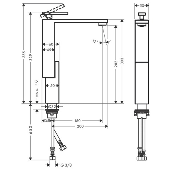 Смеситель для раковины Axor Edge 46031000