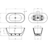Акриловая ванна BelBagno Uno 140x72 BB701-1400-720-K