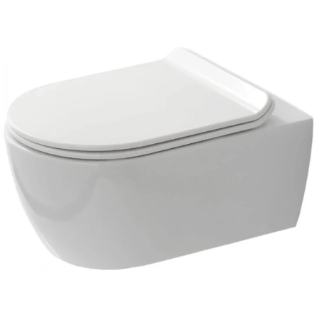 Унитаз подвесной SSWW CT2039V безободковый, с сиденьем микролифт, белый