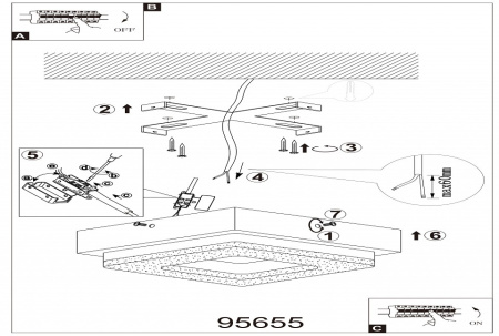 Накладной светильник Eglo Fradelo 95655