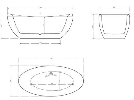 Акриловая ванна Abber 170x80 AB9236