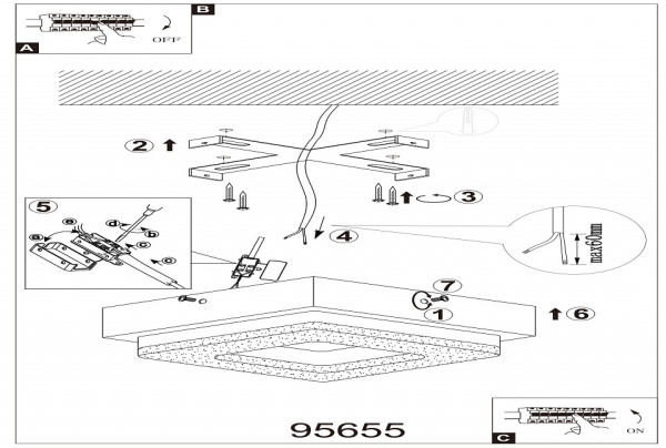 Накладной светильник Eglo Fradelo 95655