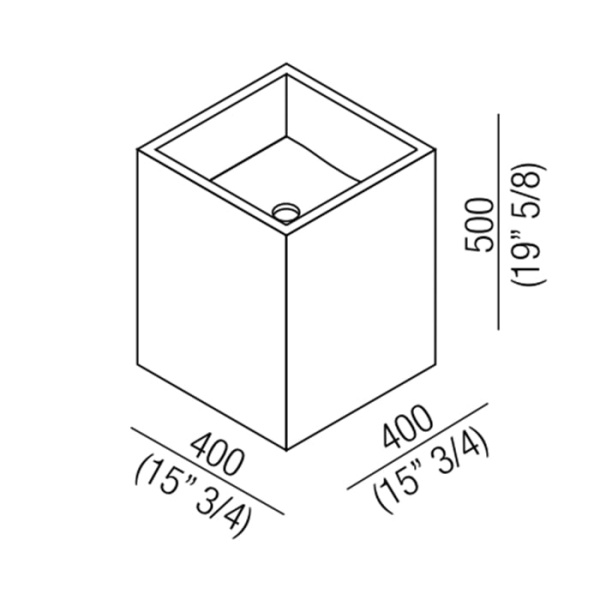 Раковина Agape Cube 40 ACER0770MRTE *0 светлое дерево