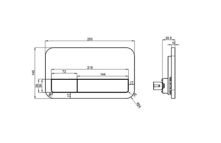 Клавиша смыва Villeroy&Boch ViConnect 92249061
