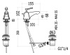 Смеситель для биде Devon&Devon Time 2TIME220CR