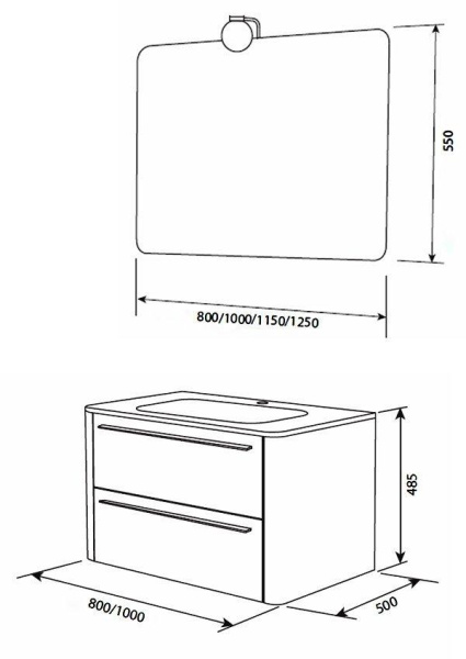 Зеркало c подсветкой AM.PM Awe M15MOX1001SG белый глянец