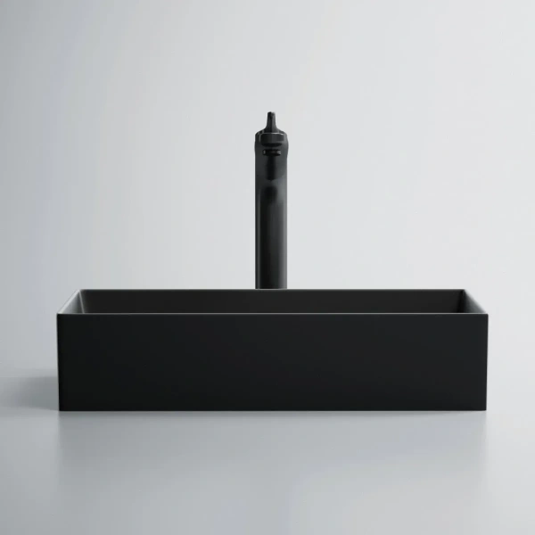 Раковина-чаша Abber Rechteck AC2220MB 60x36 см, накладная, черный матовый