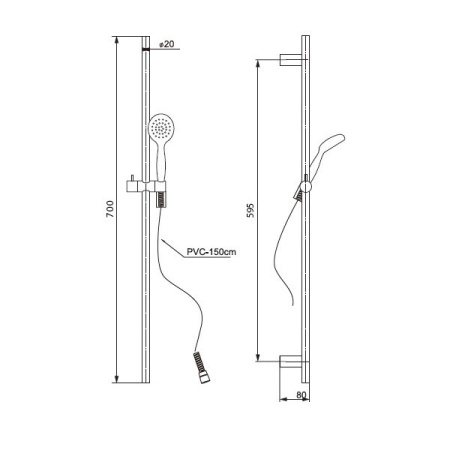 Душевой набор Paini Bergamo BRCR121L7