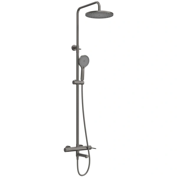 Душевая система Cezares Relax RELAX-CVD-GM 230 мм, со смесителем, оружейная сталь матовый