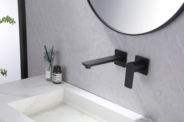 Смеситель для раковины Abber Weiss Insel AF8082W белый-хром