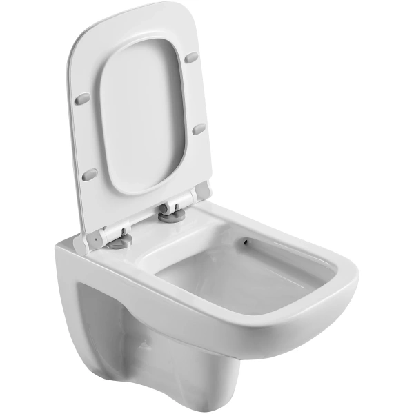 Унитаз подвесной Terminus Ното 04W50х35W безободковый, с сиденьем микролифт, белый