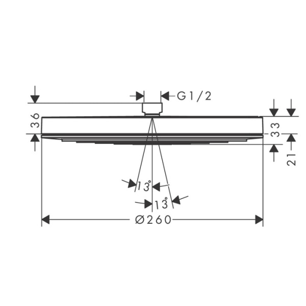 Верхний душ Hansgrohe Pulsify S 24141700 белый матовый/графит