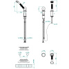 Смеситель для ванны THG Jade Dragon U5H.F01.6532/60A золото