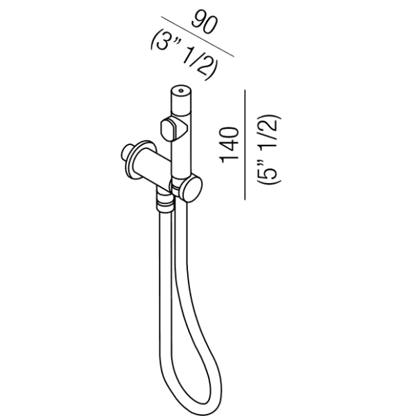 Гигиенический душ Agape Al dente ARUB0918AR оранжевый