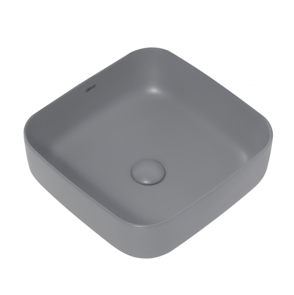 Раковина накладная Abber Rechteck 38 AC2211MG серая матовая