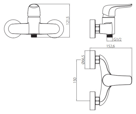 Смеситель для душа Damixa Palace Evo 422000000