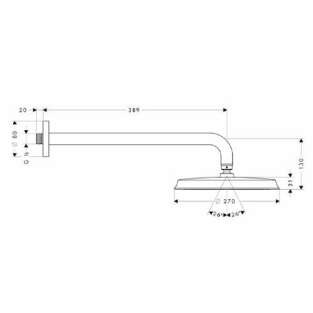 Верхний душ hansgrohe Raindance Classic Air 27424000
