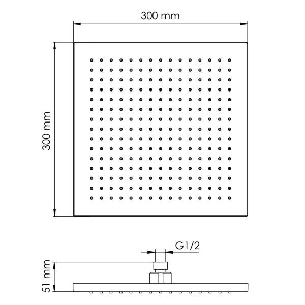 Верхний душ WasserKRAFT A359 никель
