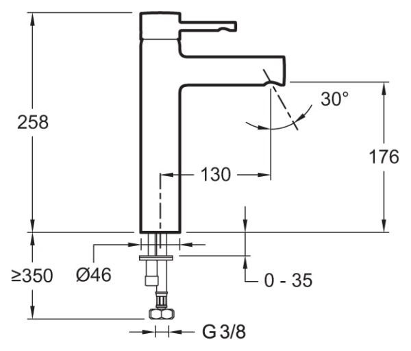 Смеситель для раковины Jacob Delafon Cuff E98299-CP