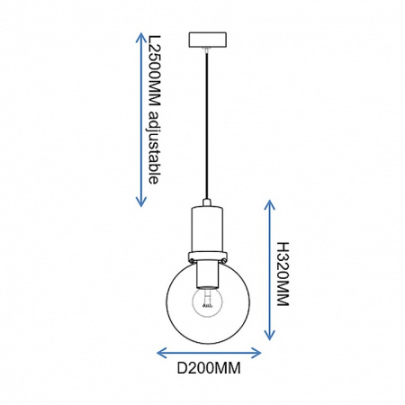 Подвесной светильник Imperiumloft PENBALL Black PENBALL02