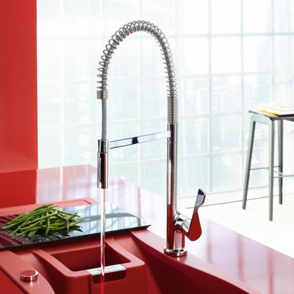 Смеситель для кухни Axor Citterio 39840800 нержавеющая сталь