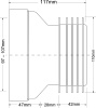 Фановая труба прямая McAlpine 120 мм MRWC1, белый