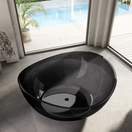 Прозрачная ванна Abber Kristall 150x150 AT9705Onyx оникс