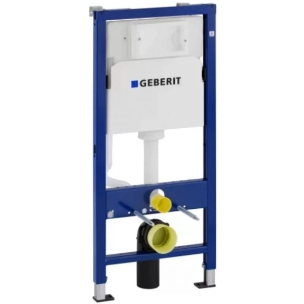 Инсталляция для унитаза Geberit DuofixBasic Delta50 458.103.00.1 + 115.135.21.1 с кнопкой смыва, хром