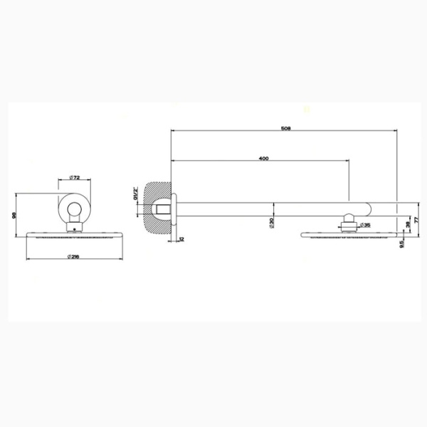 Верхний душ Gessi Goccia 33755#031
