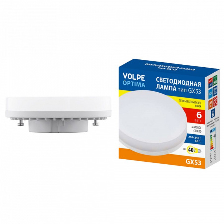 Лампа светодиодная Volpe OPTIMA GX53 6Вт 3000K UL-00008451