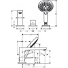 Смеситель на край ванны hansgrohe Metropol 74551000