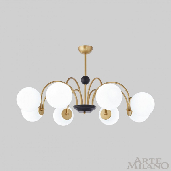 Люстра на штанге Arte Milano AM-Napoli 312066/D940/8 BS/BK