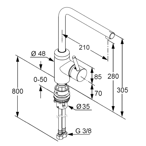 Смеситель для кухни Kludi L-Ine 428170577