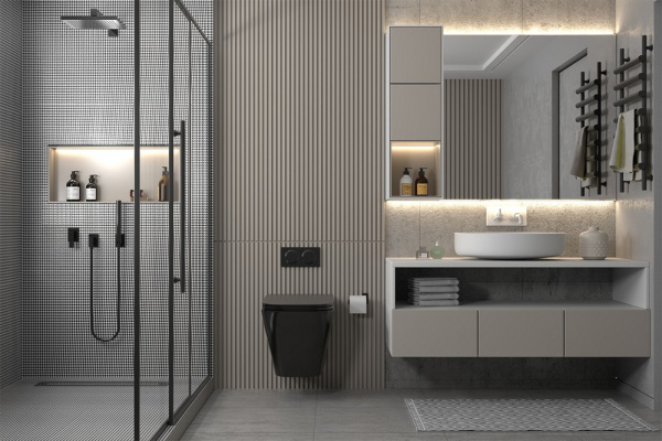 Комплект унитаза с инсталляцией Abber Rechteck AC1201MB-AC0105-AC0120MMG с клавишей золото матовое