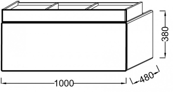 Тумба под раковину Jacob Delafon Terrace 100 EB1187-G1C белый